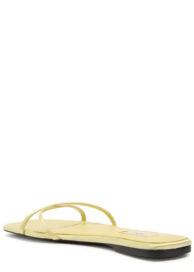 Totême Toteme Satin Sliders In Yellow