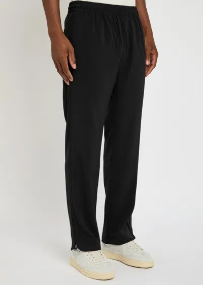 Represent Piped Stretch-jersey Track Pants In Black