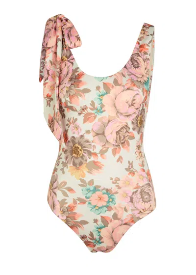 Chloé Chloe Floral-print Stretch-polyamide Swimsuit