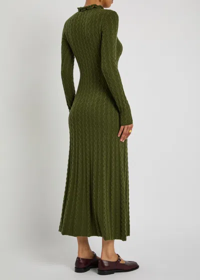 Rabanne Chain-embellished Cable-knit Midi Dress