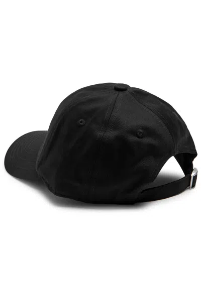Drôle De Monsieur La Casquette Slogan Black Baseball Cap With Embroidery In Cotton Man