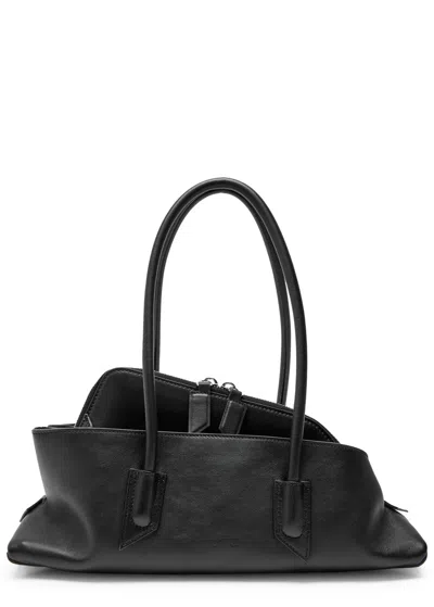 Attico Charcoal Leather Small La Passeggiata Handbag