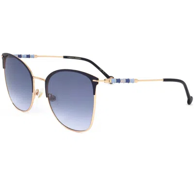 Carolina Herrera Women's 56 Mm Grey Sunglasses In Gold