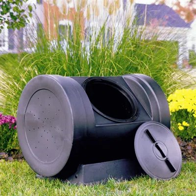 Hivvago 89 Gallon Tumbling Compost Bin Composting Tumbler Composter In Black