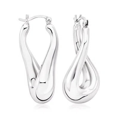 Ross-simons Sterling Silver Twisted Hoop Earrings
