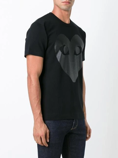 Shop Comme Des Garçons Play Logo Print T-shirt