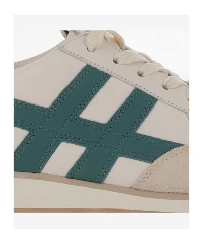 Hogan Leather Lace-up Trainers In Neutral