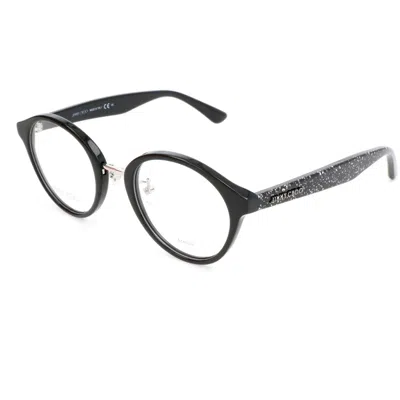 Jimmy Choo Eyewear Round Frame Glasses In Black