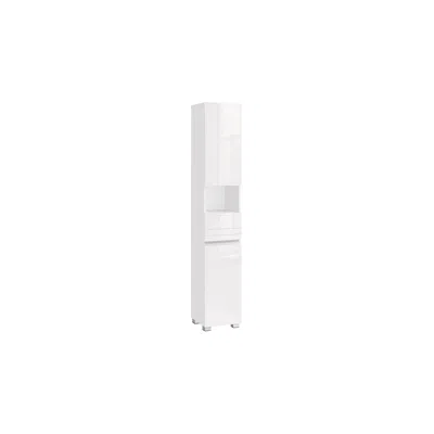 Breebe Slim Bathroom Storage Cabinet In White