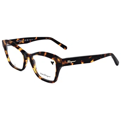 Ferragamo Women's 53 Mm Eyeglasses In Brown