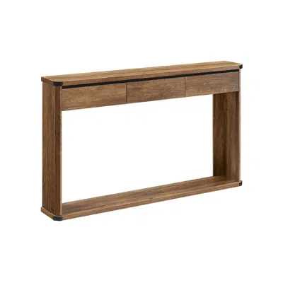 Breebe 47.2 Inches Console Table With 3 Drawers In Neutral