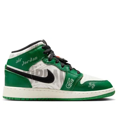 Air Jordan (gs)  1 Mid Se 'pine Green'