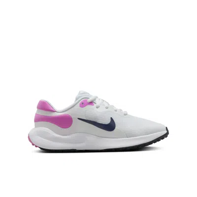 Nike (gs)  Revolution 7 'white Playful Pink Navy' In Multi