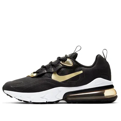 Nike (gs)  Air Max 270 React 'black Metallic Gold Star'