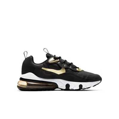 Nike (gs)  Air Max 270 React 'black Metallic Gold Star'