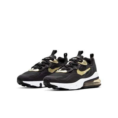 Nike (gs)  Air Max 270 React 'black Metallic Gold Star'