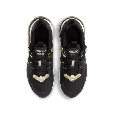 Nike (gs)  Air Max 270 React 'black Metallic Gold Star'