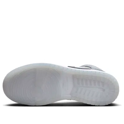 Air Jordan (gs)  1 Mid 'white Medium Cool Grey' In Gray
