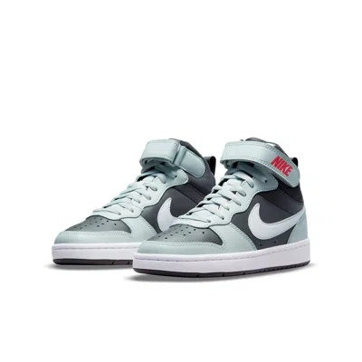 Nike (gs)  Court Borough Mid 2 'medium Ash Light Silver'