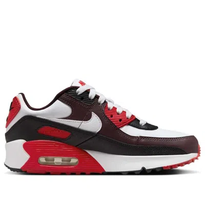 Nike (gs)  Air Max 90 'burgundy Crush Black University Red White' In Brown