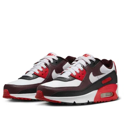 Nike (gs)  Air Max 90 'burgundy Crush Black University Red White' In Brown