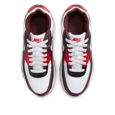 Nike (gs)  Air Max 90 'burgundy Crush Black University Red White' In Brown