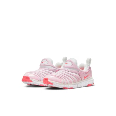 Nike (gs)  Dynamo Free Athleisure Casual Sports Shoe Pink In Multi