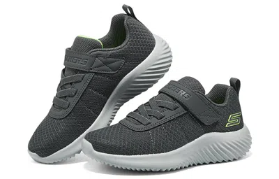 Skechers (gs)  Bounder Baronik 'grey Green' In Black