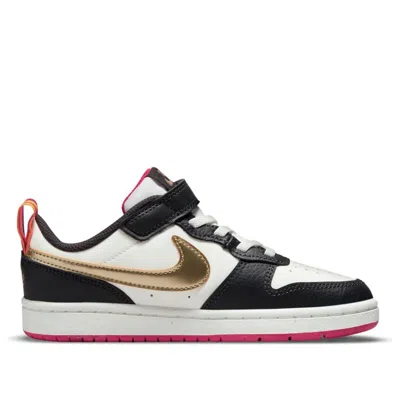Nike (ps)  Court Borough Low 2 Se 'white Pink Prime Metallic Pewter'