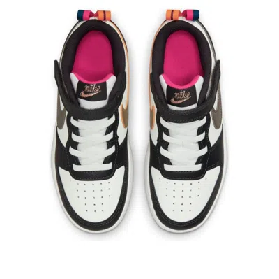 Nike (ps)  Court Borough Low 2 Se 'white Pink Prime Metallic Pewter'