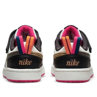 Nike (ps)  Court Borough Low 2 Se 'white Pink Prime Metallic Pewter'