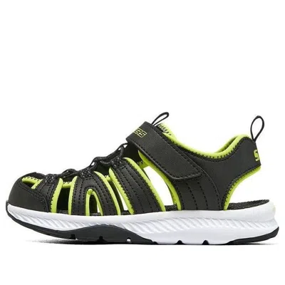 Skechers (gs)  C-grip Sandal 'black Lime' In Multi