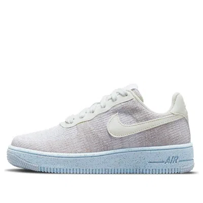 Nike (gs)  Air Force 1 Crater Flyknit 'white Chambray Blue'