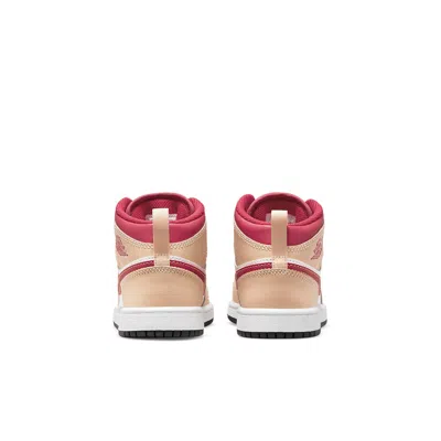 Air Jordan (ps)  1 Mid 'light Curry Cardinal Red'