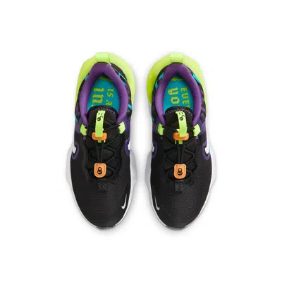 Nike (ps)  Run Flow Easy On/off Shoes 'black Teal Nebula Volt'