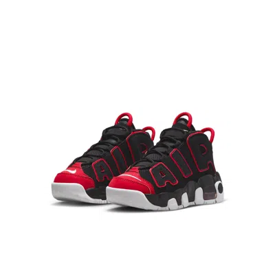 Nike (ps)  Air More Uptempo 'red Toe' In Black