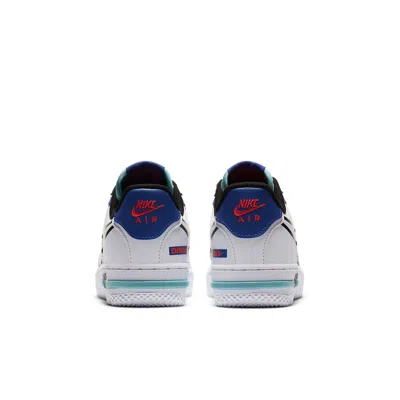 Nike (gs)  Air Force 1 React 'astronomy Blue Laser Crimson' In White