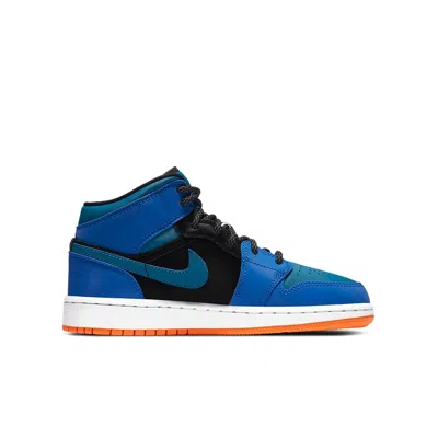 Air Jordan (gs)  1 Mid 'racer Blue Green Abyss'