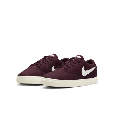 Nike (gs)  Sb Check Canvas 'burgundy Crush'