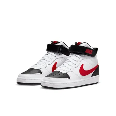 Nike (gs)  Court Borough Mid 2 'white University Red'