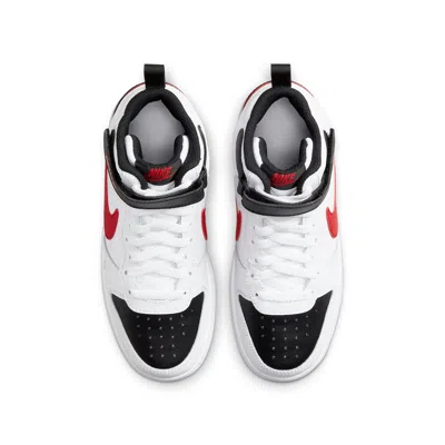 Nike (gs)  Court Borough Mid 2 'white University Red'