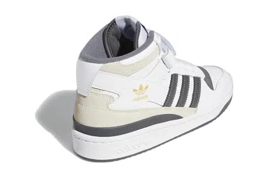 Adidas Originals (gs)  Forum Mid Shoes 'white Grey' In Transparent