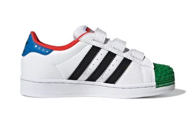 Adidas Originals (ps) Adidas Lego X Superstar Cf J 'white Yellow Green'