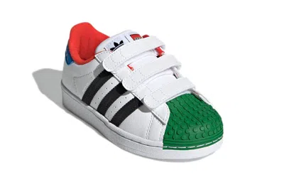 Adidas Originals (ps) Adidas Lego X Superstar Cf J 'white Yellow Green'