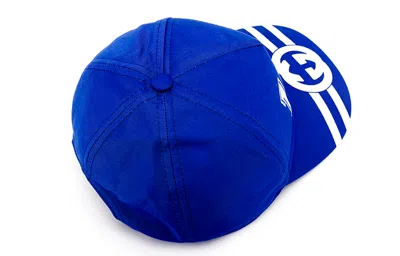 Gucci 100 Baseball Velcro Strap Cap 'blue' In Blue
