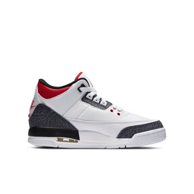 Air Jordan (gs)  3 Retro Denim Se 'fire Red' In Multi