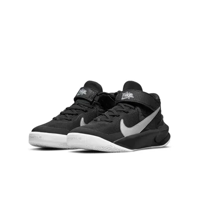 Nike (gs)  Team Hustle D10 Flyease 'black Metallic Silver'