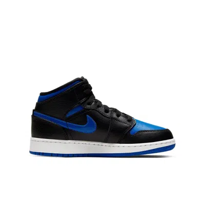Air Jordan (gs)  1 Mid 'black Hyper Royal'
