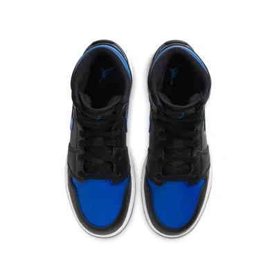Air Jordan (gs)  1 Mid 'black Hyper Royal'