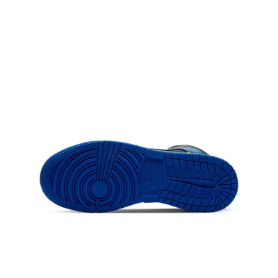 Air Jordan (gs)  1 Mid 'black Hyper Royal'